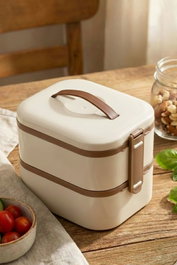 Hermia Caja de almuerzo de acero inoxidable 1300 ml Crema